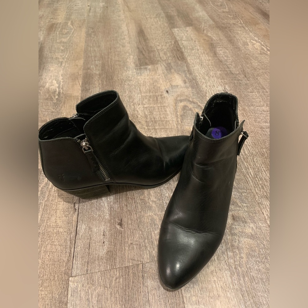 Frye Judith Black Ankle Boots